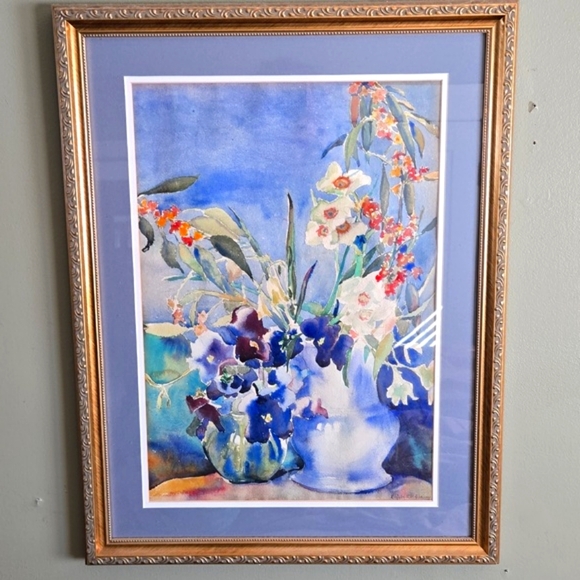 Antique Dated 1933 Watercolor by Elizabeth H. Blaney 